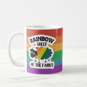 Regenboog-schaap met trots van de familie koffiemok
