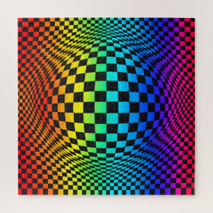 Regenboog Schakenbord Vervorming Legpuzzel
