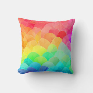 Regenboog schalen van zeemeermin kussen