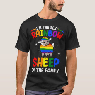 Regenboog Schapen In Familie Lgbt Gay Lesbische Tr T-shirt