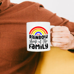 REGENBOOG SCHAPEN VAN DE FUNNY GAY FAMILIE KOFFIEMOK