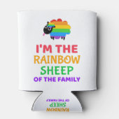 Regenboog Schapen van Mijn Familie Blikjeskoeler (Achterkant)