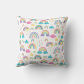 Regenboog schattig kussen (Achterkant)
