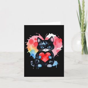 Regenboog Schattige Kat Knuffel Valentijnshart Kit Kaart