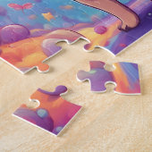 Regenboog Schattige Pug Legpuzzel (Zijkant)
