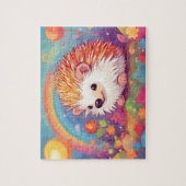Regenboog Schattigee egel Legpuzzel (Verticaal)