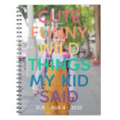 Regenboog Schattigee Grappige Wilde Dingen Mijn Ki Notitieboek (Voorkant)