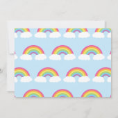 Regenboog Schattigee Kinder 1e verjaardagsfeest Kaart (Achterkant)