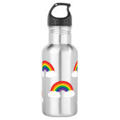 Regenboog Schattigee Kinder waterfles met naam (Voorkant)