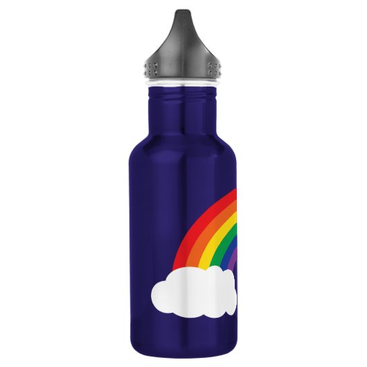 Regenboog Schattigee Kinder waterfles met naam Waterfles (Links)