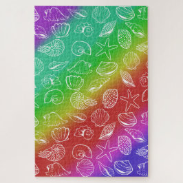 Regenboog Schelpenpatroon 50 x 75 cm Legpuzzel