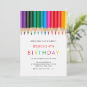 Regenboog Schilderen en Kunst Party kinderen Verja Kaart (Staand voorkant)