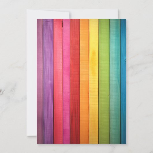 Regenboog Schilderen en Kunst Party kinderen Verja Kaart (Achterkant)