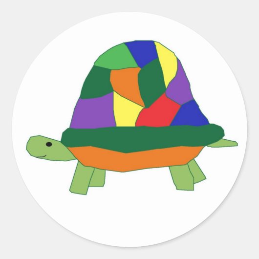 Regenboog Schildpad stickers (Voorkant)