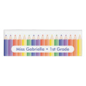 Regenboog School Leraar Magnetische Naam Badge (Voorkant)