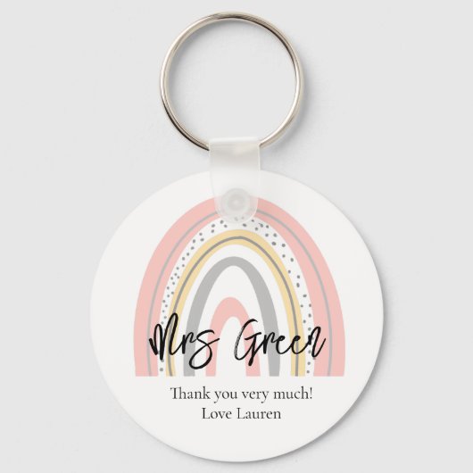 Regenboog school leraar sleutelhanger (Voorkant)