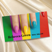 Regenboog schoonheid make-up manicure nagels nagel visitekaartje