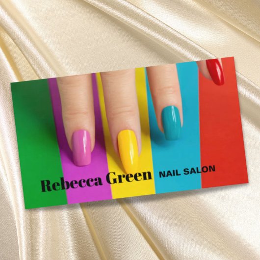Regenboog schoonheid make-up manicure nagels nagel visitekaartje