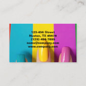 Regenboog schoonheid make-up manicure nagels nagel visitekaartje (Achterkant)