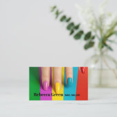 Regenboog schoonheid make-up manicure nagels nagel visitekaartje (Staand voorkant)
