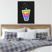 REGENBOOG SCHOTGLAS OP CANVAS AFDRUKKEN (Insitu (Slaapkamer))