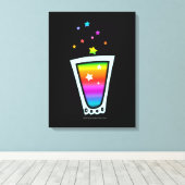 REGENBOOG SCHOTGLAS OP CANVAS AFDRUKKEN (Insitu (Houten vloer))