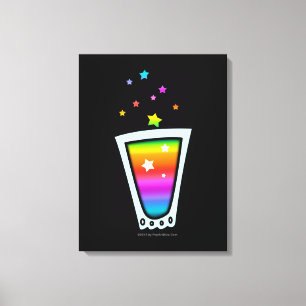REGENBOOG SCHOTGLAS OP CANVAS AFDRUKKEN