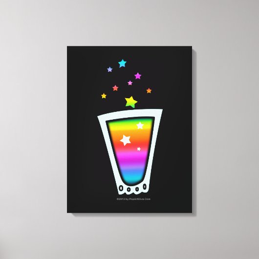 REGENBOOG SCHOTGLAS OP CANVAS AFDRUKKEN (Voorkant)