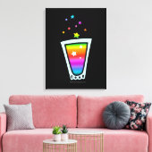REGENBOOG SCHOTGLAS OP CANVAS AFDRUKKEN (Insitu (Woonkamer))