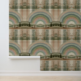 Regenboog Schotse ruit Behang