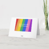 Regenboog Serenity gebedkaart met regenboogtekst Kaart (Achterkant)