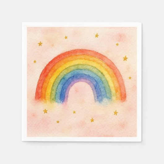 Regenboog Servetten. Servet (Voorkant)