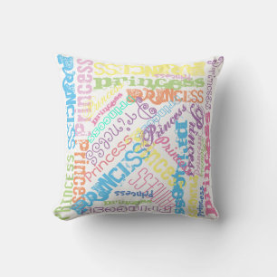 Regenboog Sherbert Kleur Lettertypen in Elke Naam Kussen