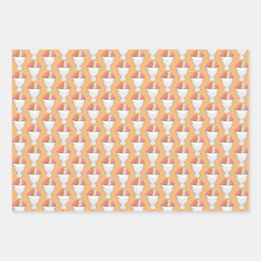 Regenboog Sherbet Ice Cream Sorbet Dessert Scoop Inpakpapier Vel (Voorkant 3)