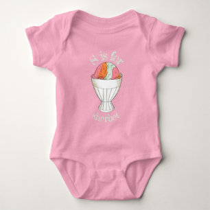 Regenboog Sherbet Ice Cream Sorbet Dessert Scoop Romper