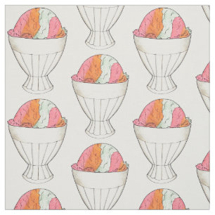 Regenboog Sherbet Ice Cream Sorbet Dessert Scoop Stof