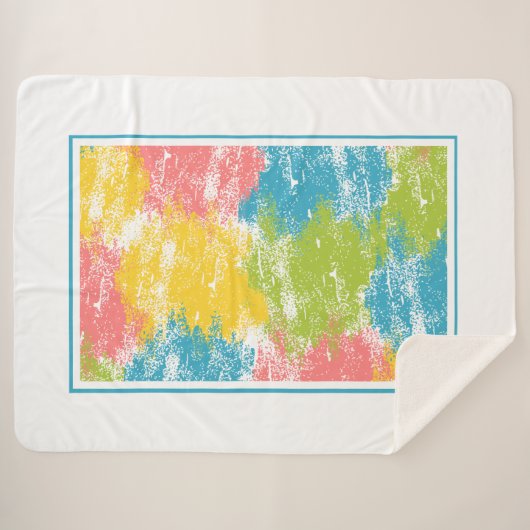 Regenboog Sherpa Deken (Voorkant (horizontaal))