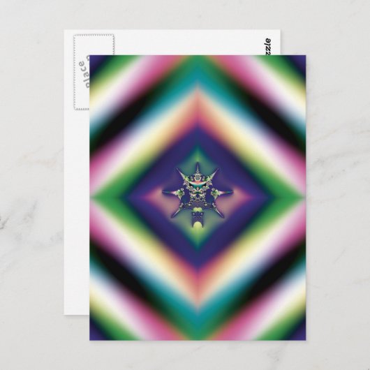 Regenboog sieraden briefkaart (Voorkant / Achterkant)