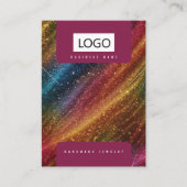 Regenboog Sieraden Oorbellen Ketting Display Kaart Visitekaartje (Voorkant)