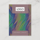 Regenboog Sieraden Oorbellen Ketting Display Kaart Visitekaartje (Voorkant)