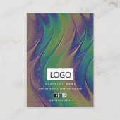 Regenboog Sieraden Oorbellen Ketting Display Kaart Visitekaartje (Achterkant)