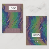 Regenboog Sieraden Oorbellen Ketting Display Kaart Visitekaartje (Voorkant / Achterkant)