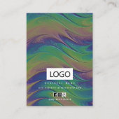 Regenboog Sieraden Oorbellen Ketting Display Kaart Visitekaartje (Achterkant)