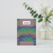 Regenboog Sieraden Oorbellen Ketting Display Kaart Visitekaartje (Staand voorkant)