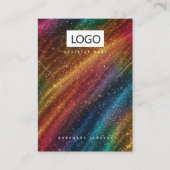 Regenboog Sieraden Oorbellen Ketting Display Kaart Visitekaartje (Voorkant)