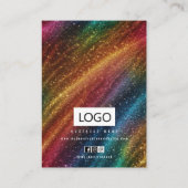 Regenboog Sieraden Oorbellen Ketting Display Kaart Visitekaartje (Achterkant)