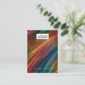 Regenboog Sieraden Oorbellen Ketting Display Kaart Visitekaartje (Staand voorkant)
