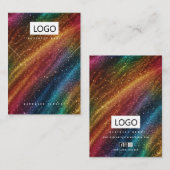 Regenboog Sieraden Oorbellen Ketting Display Kaart Visitekaartje (Voorkant / Achterkant)