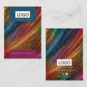 Regenboog Sieraden Oorbellen Ketting Display Kaart Visitekaartje (Voorkant / Achterkant)