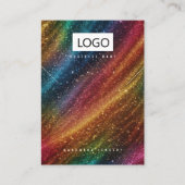 Regenboog Sieraden Oorbellen Ketting Display Kaart Visitekaartje (Voorkant)